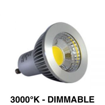 Ampoule LED COB 6W 3000k Dimmable ALU