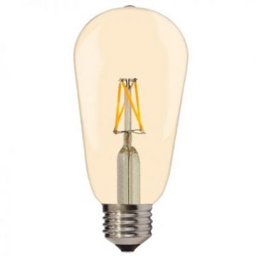 SP1871 LED CANDLE ST64 6.5W 810LM WARM WHITE LIGHT E27 175-265V GOLDEN GLASS