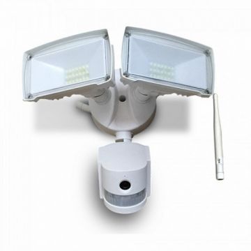 Double projecteur LED 18W avec détecteur et caméra WIFI