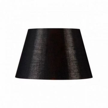 FENDA, abat-jour, conique, textile noir/cuivre, Ø 45cm