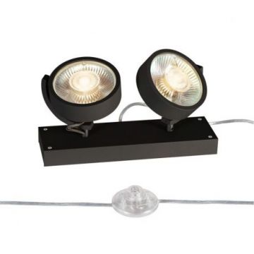 KALU QPAR111 2 Lampe à poser, noir, max. 75W