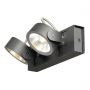 KALU LED 2 applique/plafonnier, noir, LED 34W, 3000K, 24°