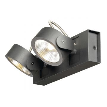 KALU LED 2 applique/plafonnier, noir, LED 34W, 3000K, 24°