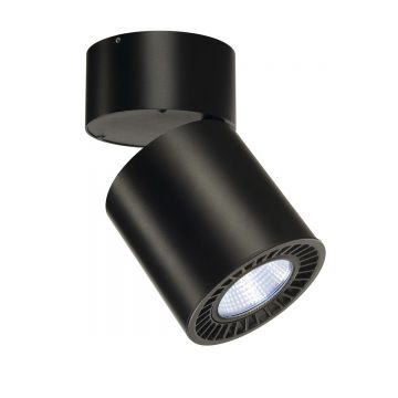 SUPROS CL plafonnier, rond, noir, 2100lm, 4000K, SLM LED, réflecteur 60°