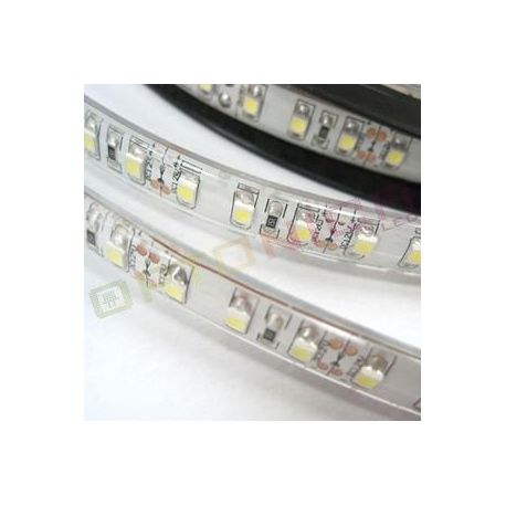 LED STRIP 3528 60 SMD/m Rouge Etanche - SILICONE COVERING - Blanc BASE